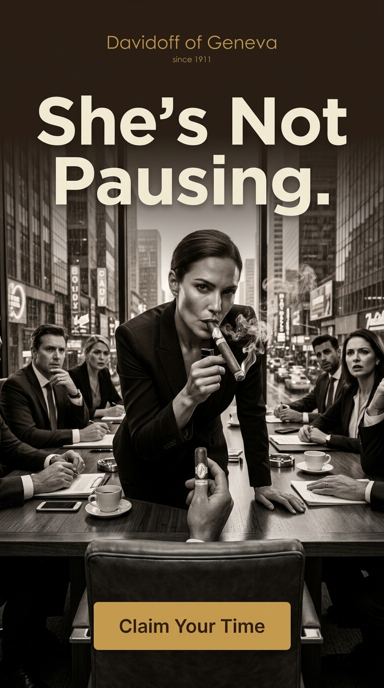 Provocative urban realism with stark, high-contrast photography. Direct composition prioritizing the idea, authentic unretouched moments pulled from real executive environments, bold impactful typography supporting the message without distraction, using the brand's monochromatic palette of deep browns and creams.